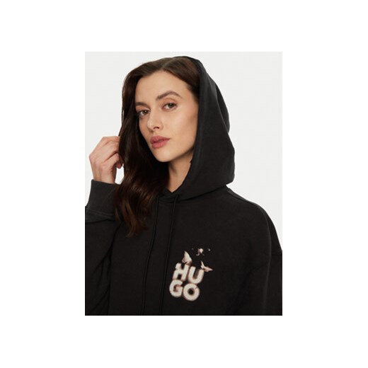 HUGO Bluza Dejandra 50534047 Czarny Relaxed Fit XXL MODIVO