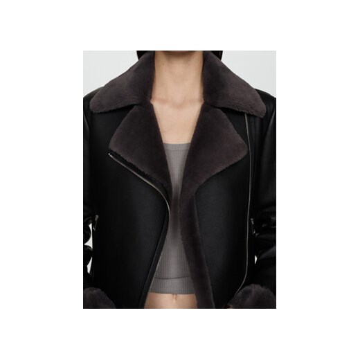 Mango Kurtka z imitacji skóry Cadi 77045649 Czarny Regular Fit Mango M MODIVO