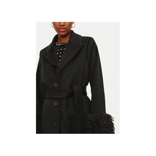 TWINSET Płaszcz wełniany 242TT2400 Czarny Regular Fit Twinset 44 MODIVO