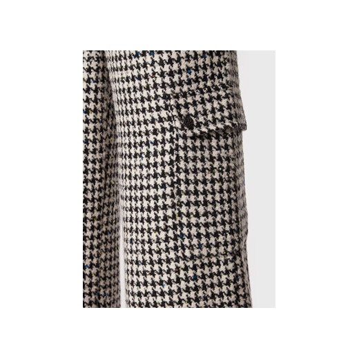 ROTATE Spodnie materiałowe Sparkly Houndstooth RT1901 Biały Relaxed Fit Rotate 34 MODIVO
