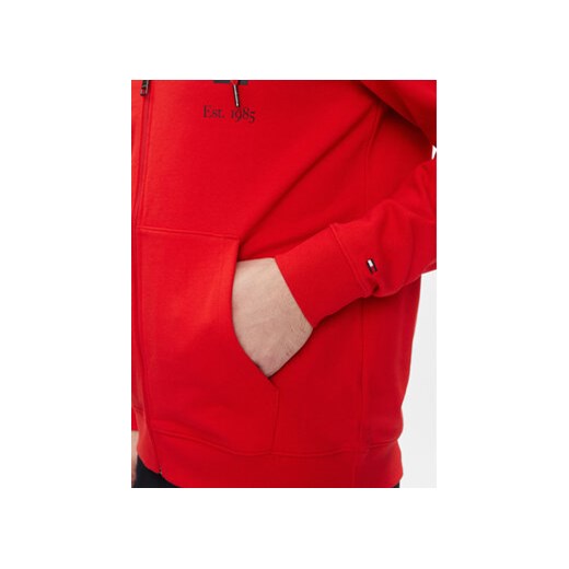 Tommy Hilfiger Bluza Wcc Arched Varsity Zip Thru MW0MW33644 Czerwony Regular Fit Tommy Hilfiger M MODIVO