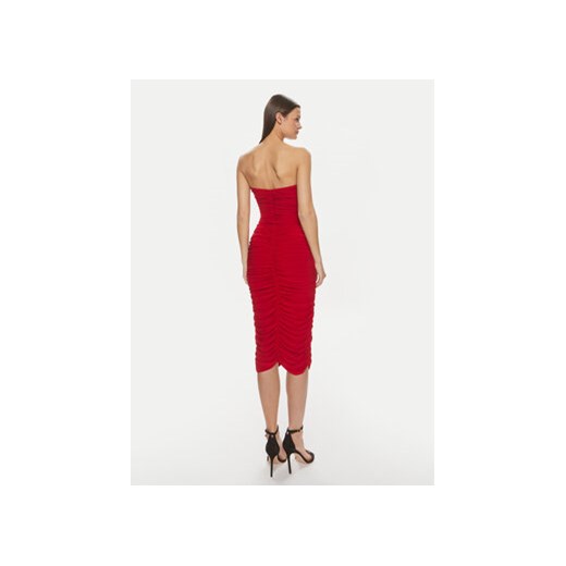 NORMA KAMALI Sukienka koktajlowa KK4223PL911004 Czerwony Slim Fit Norma Kamali XS MODIVO