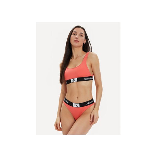 Calvin Klein Swimwear Góra od bikini KW0KW02354 Koralowy S MODIVO