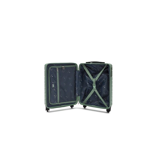 Puccini Walizka kabinowa ABS027C Zielony Puccini one size MODIVO