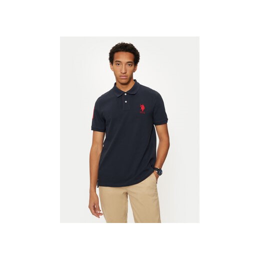 U.S. Polo Assn. Polo MUP3313 Granatowy Regular Fit ze sklepu MODIVO w kategorii T-shirty męskie - zdjęcie 176699154