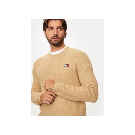 Tommy Jeans Sweter DM0DM19440 Beżowy Regular Fit Tommy Jeans 3XL MODIVO