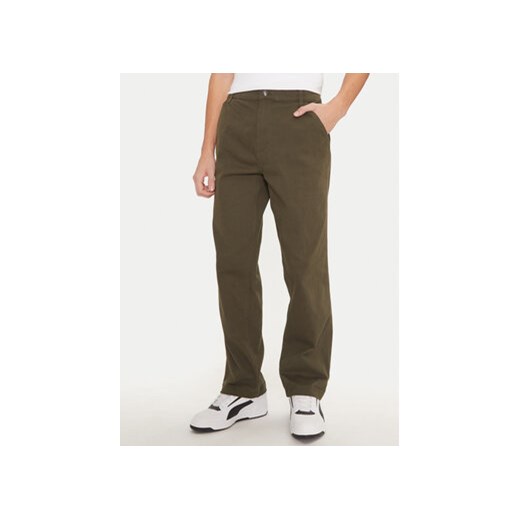Champion Spodnie materiałowe 220509 Zielony Straight Leg ze sklepu MODIVO w kategorii Spodnie męskie - zdjęcie 176709703