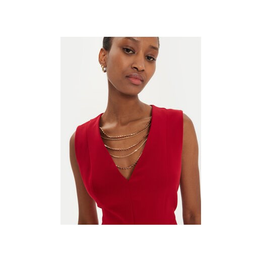 Fracomina Sukienka koktajlowa FQ24WD1008W42901 Czerwony Slim Fit Fracomina XS MODIVO