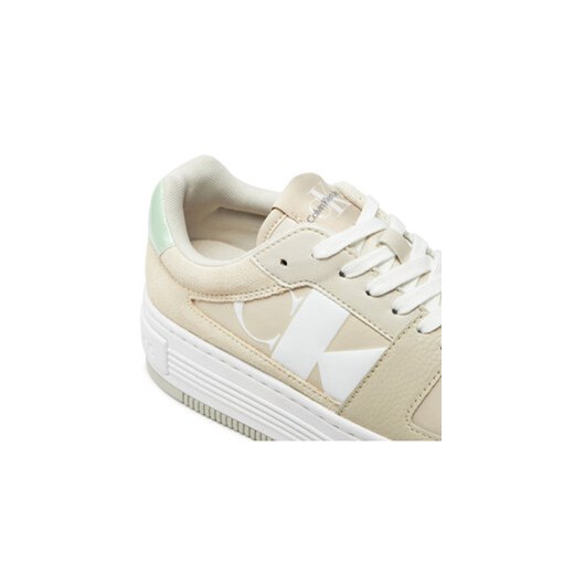Calvin Klein Jeans Sneakersy Bold Platf Low Lace Mix Nbs Mtr YW0YW01482 Écru 39 MODIVO