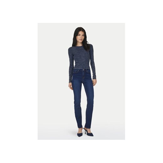 ONLY Bluzka Valerie 15326874 Granatowy Slim Fit L MODIVO