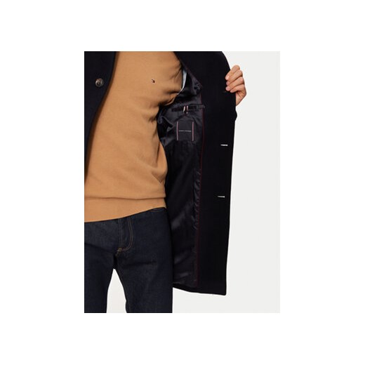 Tommy Hilfiger Płaszcz wełniany MW0MW37956 Granatowy Regular Fit Tommy Hilfiger XL MODIVO