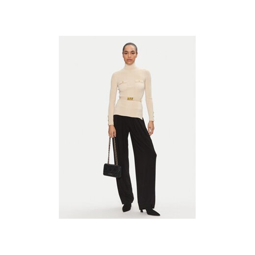 Elisabetta Franchi Golf MK-11B-46E2-V350 Beżowy Regular Fit Elisabetta Franchi 42 MODIVO