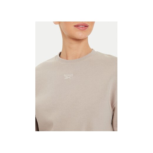 Reebok Bluza Fleece Coverup 100076068 Brązowy Regular Fit Reebok XS MODIVO