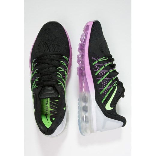 Nike Performance AIR MAX 2015 Obuwie do biegania Amortyzacja black/flash lime/white/fuchsia glow zalando czarny syntetyk