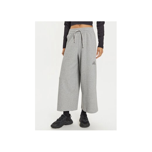 adidas Spodnie dresowe ALL SZN IY6830 Szary Wide Leg ze sklepu MODIVO w kategorii Spodnie damskie - zdjęcie 176725013