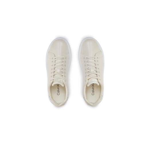 Calvin Klein Sneakersy Raised Cup Lace Up Nano Mono Bt HW0HW01878 Beżowy Calvin Klein 39 MODIVO