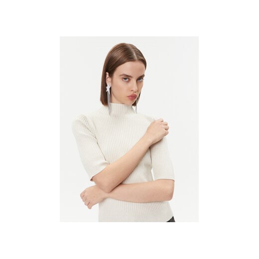DKNY Sweter P3MSZBA9 Écru Regular Fit XL MODIVO
