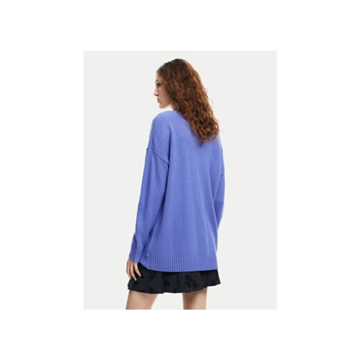 Desigual Sweter Pensee Lacroix 24WWJF52 Fioletowy Regular Fit Desigual L MODIVO