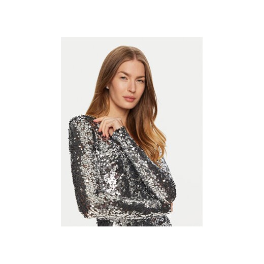 BARDOT Sukienka koktajlowa 59598DB Srebrny Regular Fit 40 MODIVO