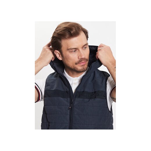 Tommy Hilfiger Kamizelka MW0MW31637 Granatowy Regular Fit Tommy Hilfiger L MODIVO