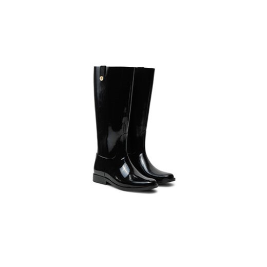 Tommy Hilfiger Kalosze Th Stud Rubber Long Rainboot FW0FW08185 Czarny Tommy Hilfiger 39 MODIVO