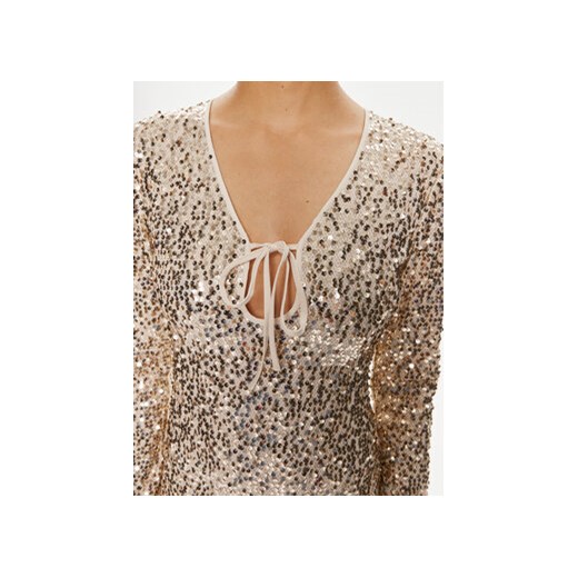 ROTATE Sukienka wieczorowa Sienna 1126261531 Złoty Slim Fit Rotate 36 MODIVO