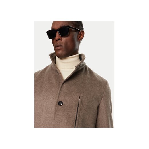 Boss Płaszcz wełniany H-Hyde 50525764 Beżowy Slim Fit 54 MODIVO
