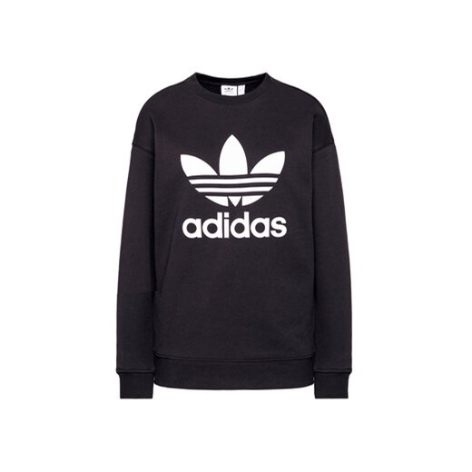 adidas Bluza Trefoil Crew FM3272 Czarny Regular Fit 38 MODIVO