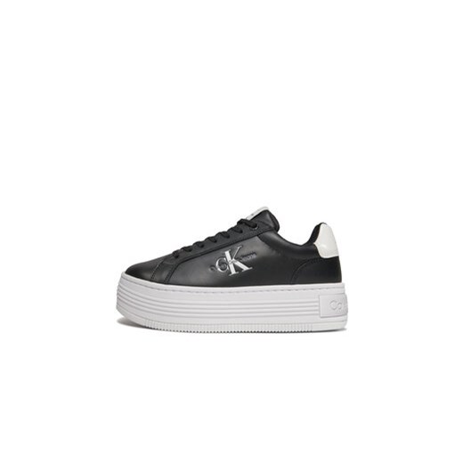 Calvin Klein Jeans Sneakersy Bold Platf Low Lace Lth Ml Met YW0YW01431 Czarny 41 MODIVO