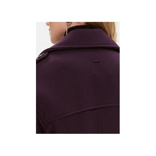 Morgan Płaszcz wełniany 232-GMIKI Fioletowy Regular Fit Morgan 40 MODIVO