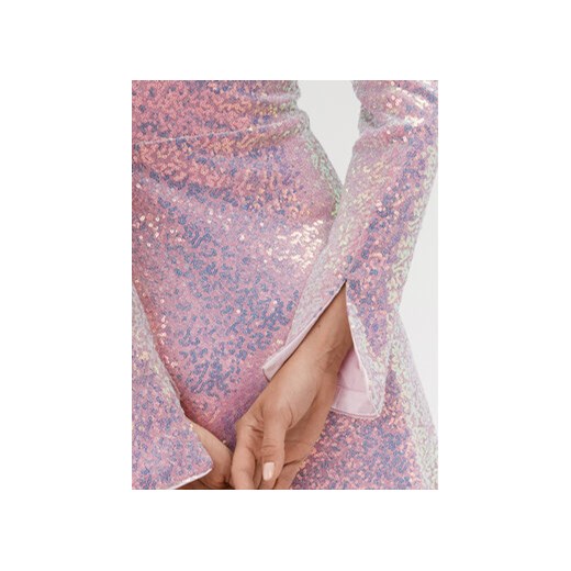 ROTATE Sukienka koktajlowa Sequin Midi 1113722208 Różowy Regular Fit Rotate 36 MODIVO