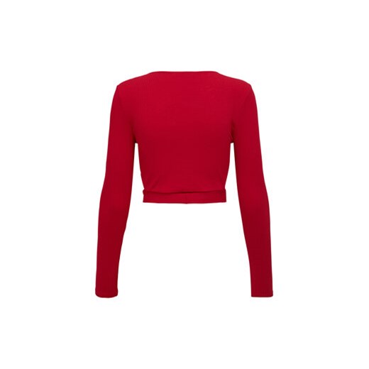 ONLY Bluzka 15293922 Czerwony Slim Fit M MODIVO