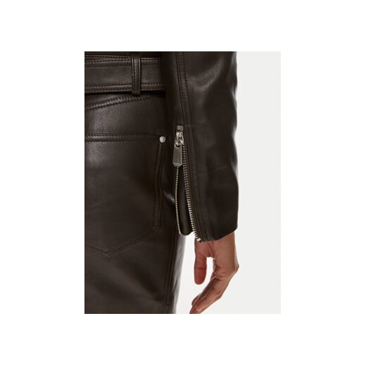 Pinko Kurtka skórzana Costa Rica 103897 A21L Brązowy Regular Fit Pinko 48 MODIVO