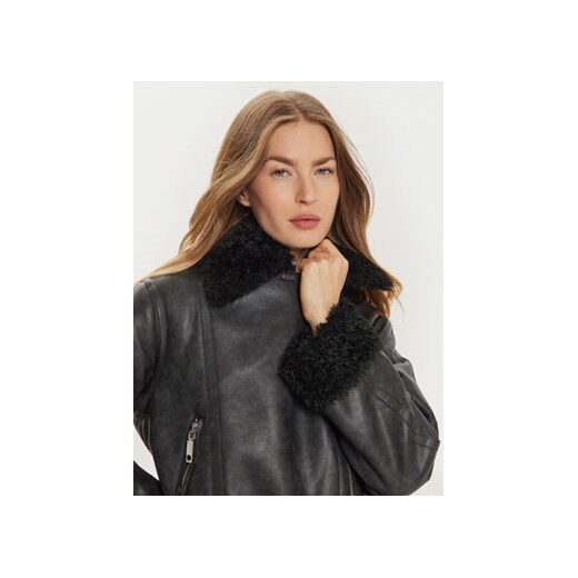 MAX&Co. Kurtka skórzana 2426086074200 Czarny Regular Fit 38 MODIVO