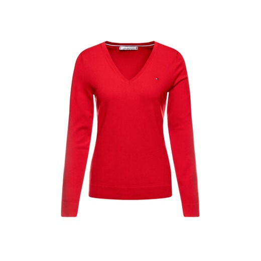 Tommy Hilfiger Sweter Heritage WW0WW25294 Czerwony Regular Fit Tommy Hilfiger XS MODIVO