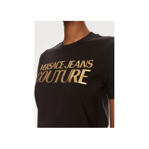 Versace Jeans Couture T-Shirt 76HAHT04 Czarny Slim Fit XS MODIVO