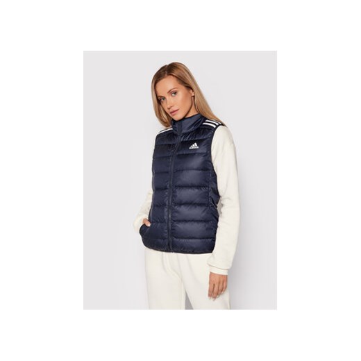 adidas Bezrękawnik Essentials Down Vest GT9137 Granatowy Regular Fit ze sklepu MODIVO w kategorii Kamizelki damskie - zdjęcie 176755174