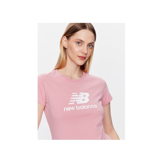 New Balance T-Shirt Essentials Stacked Logo WT31546 Różowy Athletic Fit New Balance XS MODIVO