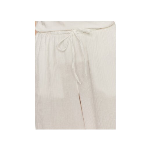 Gina Tricot Spodnie materiałowe 22655 Biały Wide Leg Gina Tricot XL MODIVO