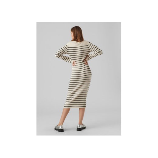 Vero Moda Sukienka dzianinowa Gold 10290663 Écru Slim Fit Vero Moda M MODIVO