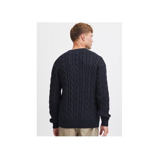 Solid Sweter 21107899 Granatowy Regular Fit Solid S MODIVO