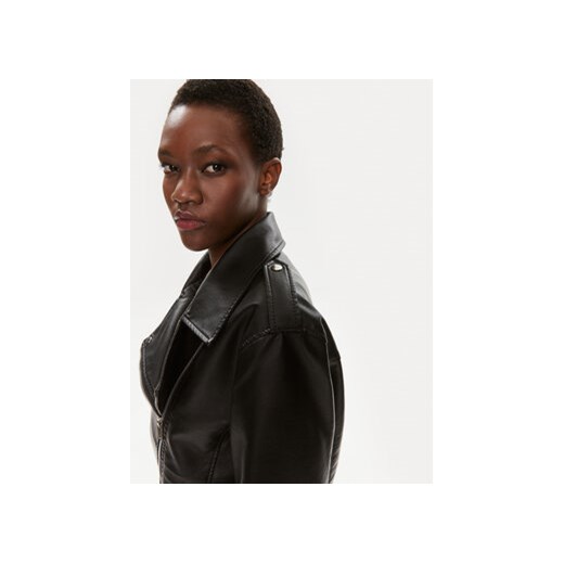 Brave Soul Kurtka z imitacji skóry LJK-CONEY Czarny Straight Fit 14 MODIVO