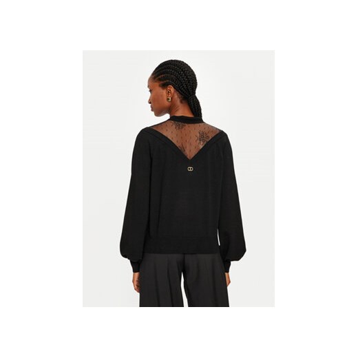 TWINSET Sweter 242TP3021 Czarny Relaxed Fit Twinset XS MODIVO