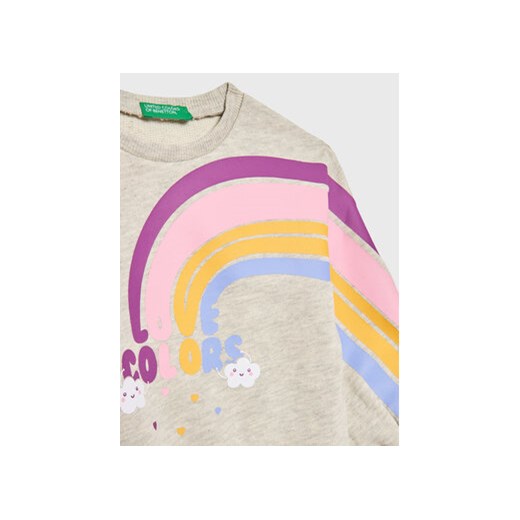 United Colors Of Benetton Bluza 3J68G107W Szary Regular Fit United Colors Of Benetton 110 MODIVO
