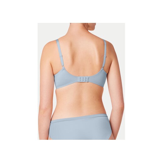 Triumph Biustonosz z fiszbiną Body Make-up Soft Touch 10194318 Błękitny Triumph 70E MODIVO