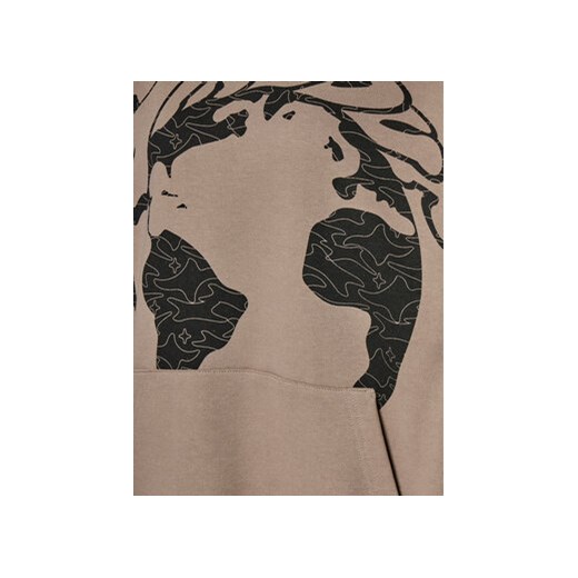 Mindout Bluza Globe Brązowy Boxy Fit Mindout XL MODIVO