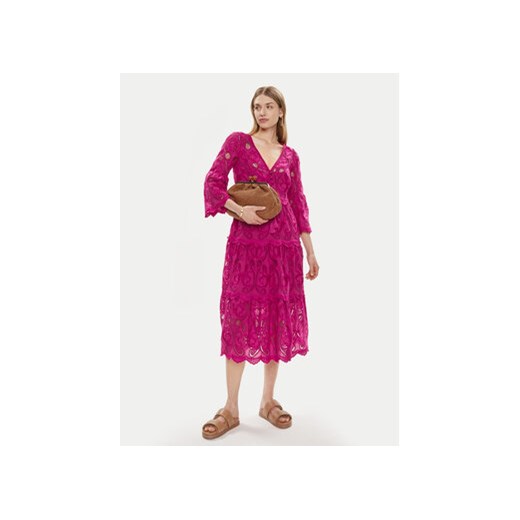 Luisa Spagnoli Sukienka letnia Pigna 540712 Różowy Regular Fit Luisa Spagnoli L MODIVO