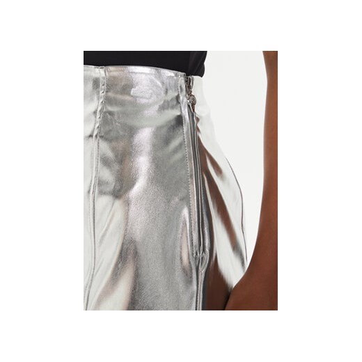 Guess Spódnica z imitacji skóry W4YD71 WGAP0 Srebrny Regular Fit Guess S MODIVO