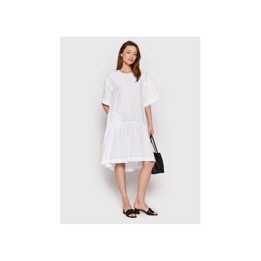 Cappellini Sukienka codzienna M02305T0 01617 Biały Relaxed Fit Cappellini 40 MODIVO