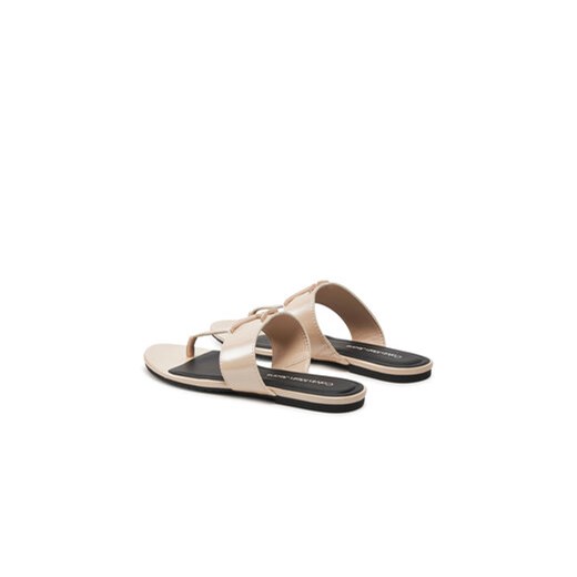 Calvin Klein Jeans Japonki Flat Sandal Slide Toepost Mg Met YW0YW01342 Różowy 40 MODIVO